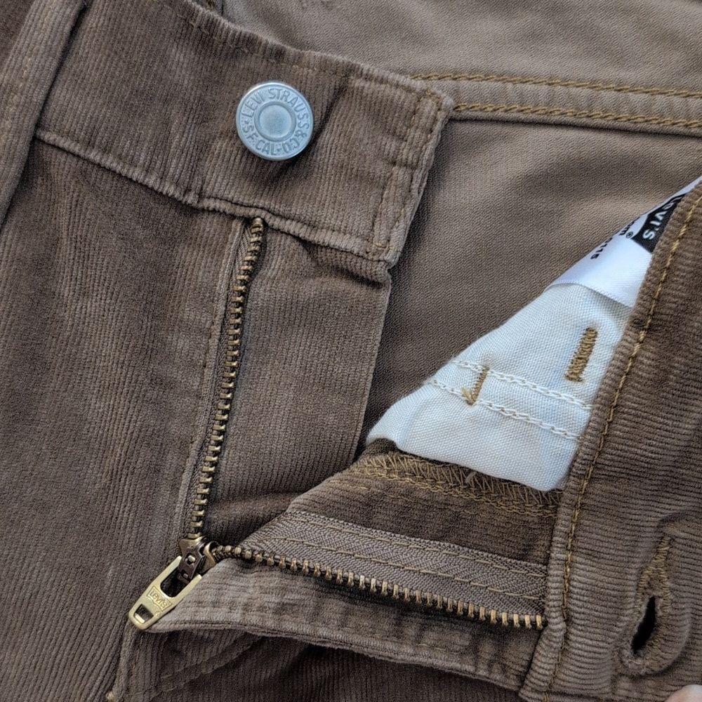 Levis 710 Corduroy Super Skinny Brown Pants - Size 27 - Picture 8 of 11